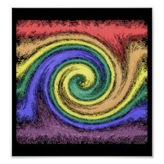 Rainbow Swirls Print