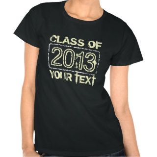 Graduation t shirts with custom grad year stamp