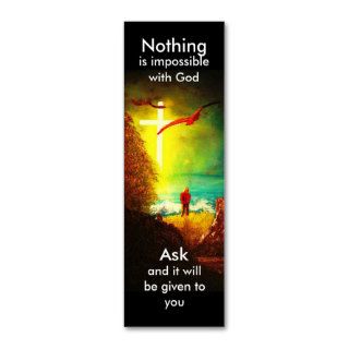 Mini prayer bookmark business card template