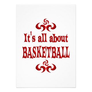 ALL ABOUT BASKETBALL PERSONALIZED INVITATIONS