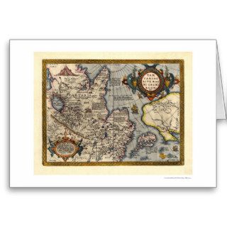 Map of Northern Asia by Abraham Ortelius 1603 Cards