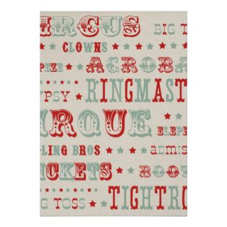 Vintage circus typography retro font chic pattern posters