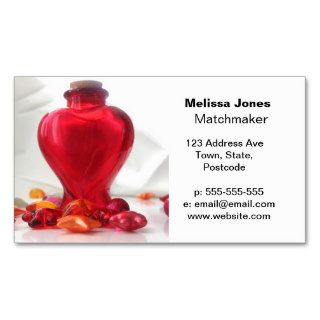 Romantic Red Love Heart Bottle Photography Business Cards