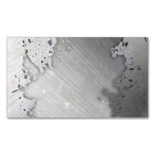 Worn Brushed Metal (faux) Layout Business Card