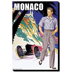 S. Pierce '50's Men's Retro Fashion   Monaco' Giclee Canvas Art Canvas
