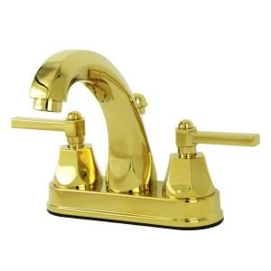 Fontaine Renata 4 in. Centerset 2 Handle Mid Arc Bathroom Faucet in Polished Brass STM RENC4 PBV