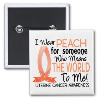 Means The World To Me Uterine Cancer Pinback Button