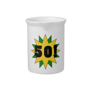 Fun 50th Birthday Party Drink Pitchers