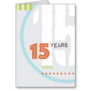 AA Anniversary Card 15 Years