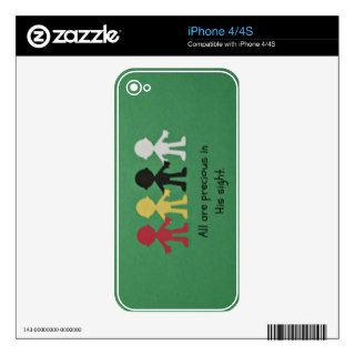 All Are Precious in His Sight. Decal For iPhone 4S