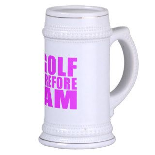 Funny Girl Golfers Quotes   I Golf therefore I am Coffee Mugs