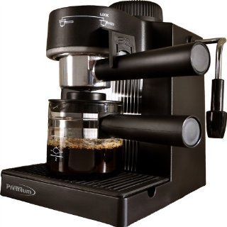 Espresso Maker with Stainless Steel Filter in Black Kitchen & Dining