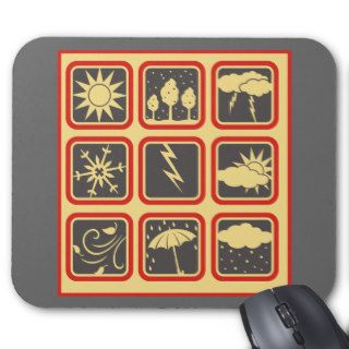 Weather Symbols Mouse Pads