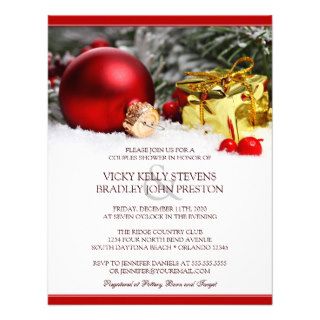 Christmas Couples Shower Invitation Template