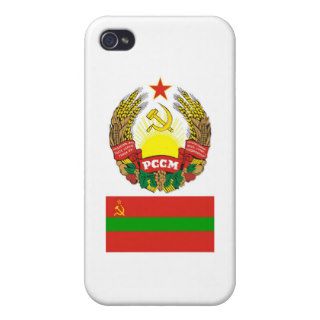 The arms and flag the Moldavian Soviet Socialist iPhone 4/4S Case
