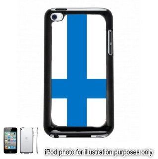 Finland Finnish Flag Apple iPod 4 Touch Hard Case Cover Shell Black 4th Generation   Players & Accessories