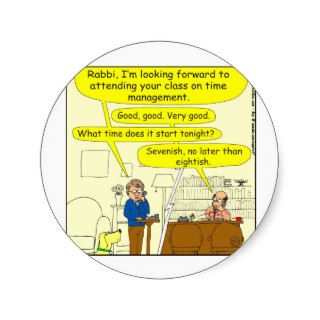 Class on time management color cartoon stickers