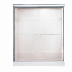 American Standard Euro 60 in. W x 70 in. H Frameless Bypass Shower Door in Silver Finish with Bistro Glass AM00390.434.213