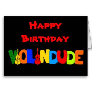 Happy Birthday Violin Dude Cards