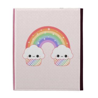 Cute Rainbow Cupcakes iPad Cases