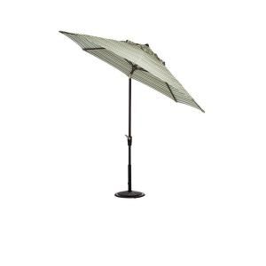 Home Decorators Collection 6 ft. Auto Tilt Patio Umbrella in Catalina Cilantro Sunbrella with Black Frame 1548730940
