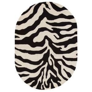 Home Decorators Collection Trek Oval White/Black 7 ft. 6 in. x 9 ft. 6 in. Area Rug 6052650410