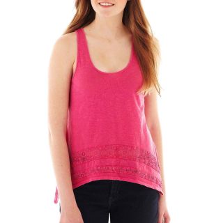 ARIZONA Sharkbite Tank Top, Neon Berry, Womens