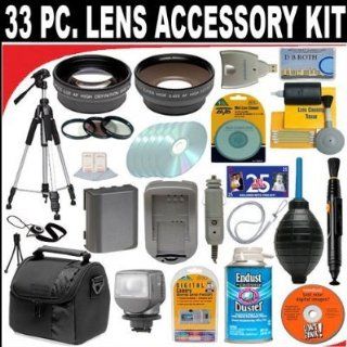33 PC ULTIMATE MONSTER SUPER SAVINGS DELUXE DB ROTH ACCESSORY KIT, INCLUDES LENSES, FILTERS, VIDEO LIGHT, ACCESSORIES AND MUCH MORE For The Sony DCR DVD103, DVD108, DVD308, DVD408, DVD508, DVD610, DVD650, DVD703, DVD705, DVD708, DVD710 DVD Camcorders + BO