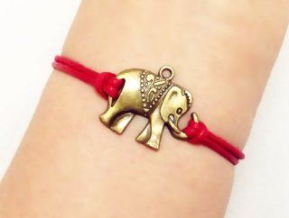 Fast shipping B 103 Elephant bracelet red wax rods charm bracelet Jewelry