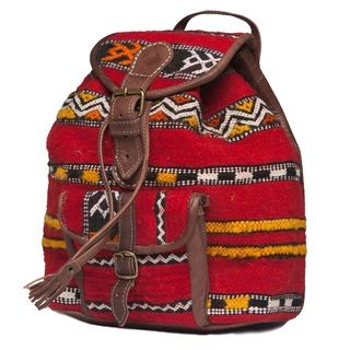 Mini Leather and Kilim Backpack (Morocco) Leather Bags