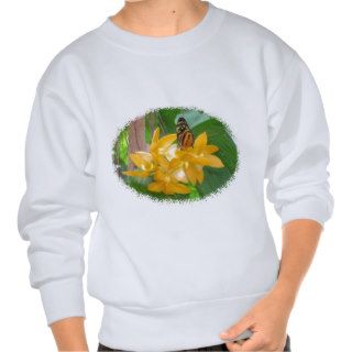 Butterfly on Orchid Sweatshirts