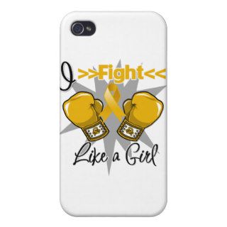 Appendix Cancer I Fight Like a Girl With Gloves Case For iPhone 4