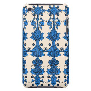 Medieval inspired art nouveau unisex blue design barely there iPod cover