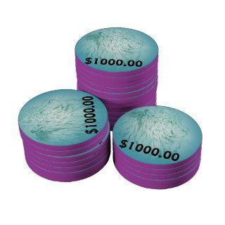 Blue Lion $1000.00 ~ Poker Chip Poker Chips