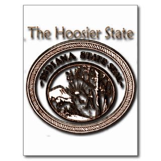Indiana Hoosier State Seal Postcard