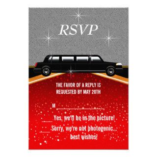 Hollywood Red Carpet RSVP Template Custom Invitations