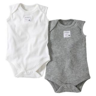 Burts Bees Baby Newborn Neutral 2 Pack Sleeveless Bodysuit   Grey 3 6 M