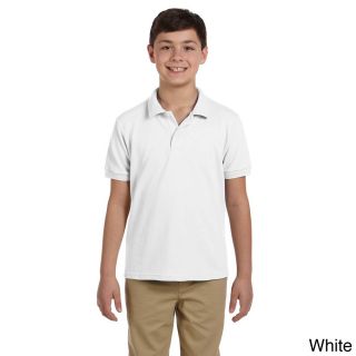 Gildan Gildan Youth Dryblend Pique Sport Shirt White Size L (14 16)