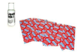Durex High Sensation Ribbed Premium Latex Condoms Lubricated 108 condoms Liquid Silk 50 ml Lube Personal Lubricant Economy Pack Health & Personal Care