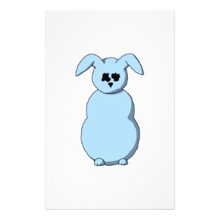 A Rabbit of Snow, Cartoon in Pale Blue. Full Color Flyer
