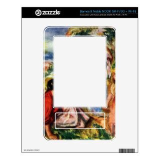 Two women with young girls in a landscape   Renoir Decal For NOOK