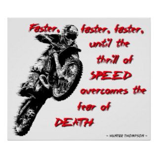 Faster Dirt Bike Motocross Poster