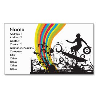 surfing into rainbows business card