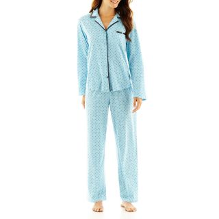 LIZ CLAIBORNE Notch Collar Pajama Set   Plus, Womens