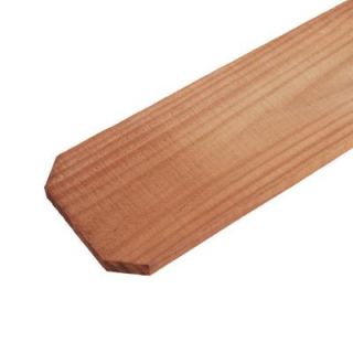 6 ft. x 3/4 in. x 6 in. Pressure Treated Pine Dog Ear Redwood Tone Fence Picket 162286