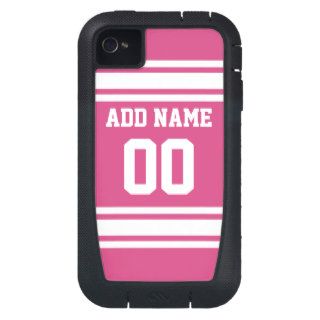 Sports Jersey with Name and Number   Pink White