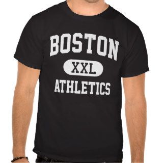 Boston XXL Athletics Vintage Retro College Logo Tee Shirt