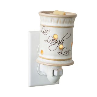 Candle Warmers Live, Laugh, Love Plug In Fragrance Warmer, Cream
