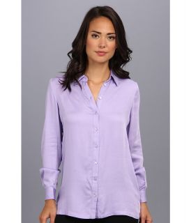 StyleStalker Dimension Shirt Womens Long Sleeve Button Up (Purple)