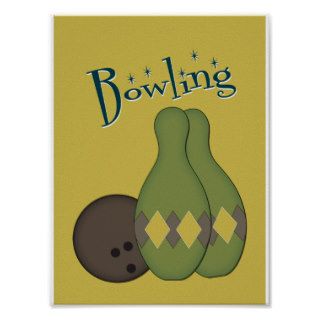 50s Retro Bowling Posters